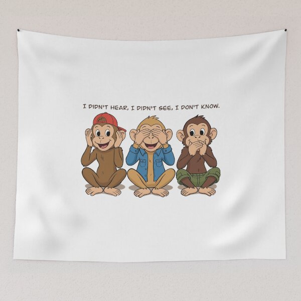 Item preview, Three Wise Monkeys Urban Streetwear Edition - Hear No Evil, See No Evil, Speak No Evil designed and sold by holywarter.