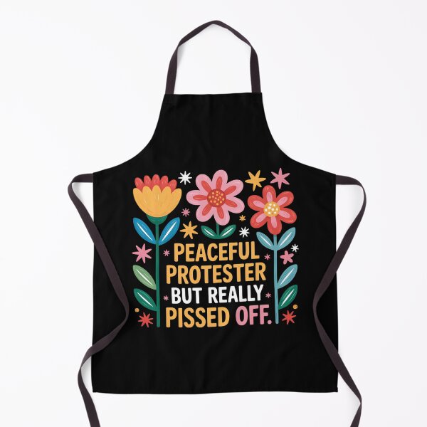 Item preview, Feminist Protest March Shirt, Peaceful But Pissed Off Floral Tee For Her, Activist Gift, Anti-Trump Shirt, Empowerment  designed and sold by THREE LITTLE BEANS.