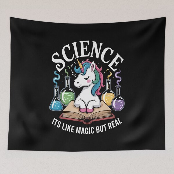 Item preview, Science Is Like Magic But Real Unicorn Funny Science designed and sold by KonopikaaArt.