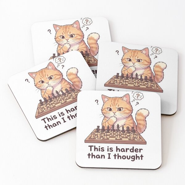 Item preview, Funny Chess Cat Illustration designed and sold by VijeetStudio.