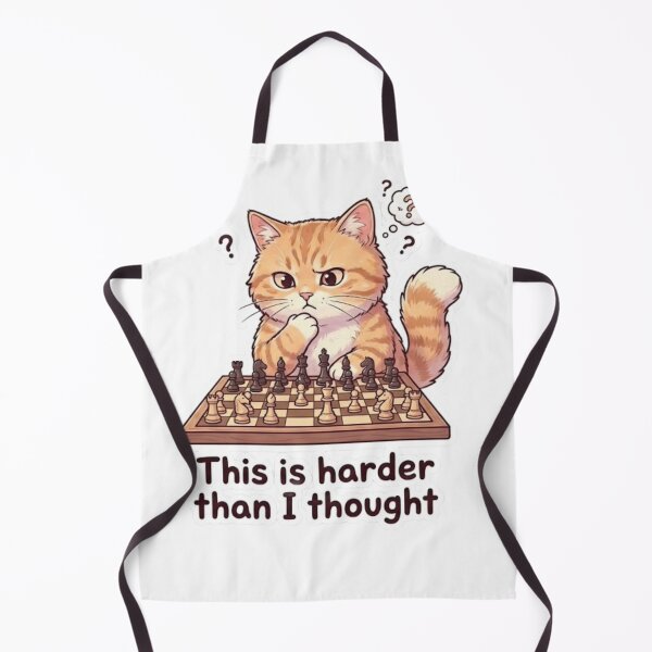 Item preview, Funny Chess Cat Illustration designed and sold by VijeetStudio.