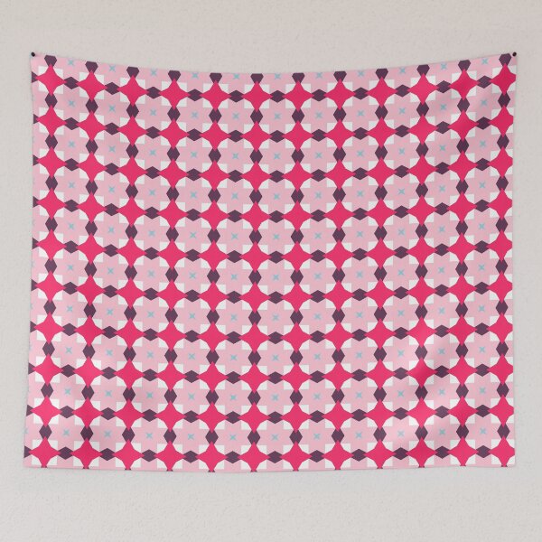 Item preview, Cute Pink Modern Wavy Checkered Herringbone Geometric Abstract Pattern designed and sold by RoyalStarsPatts.
