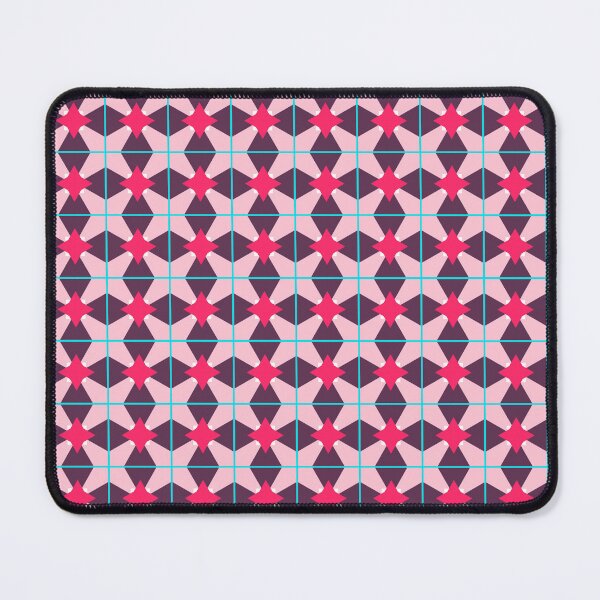 Item preview, Cute Pink Argyle Star Herringbone Geometric Abstract Pattern Blue  designed and sold by RoyalStarsPatts.