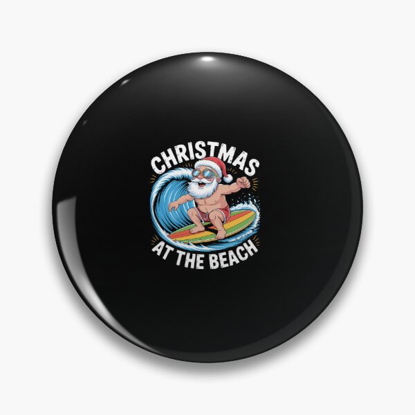 Item preview, Santa Surfing Christmas In July Summer Christmas designed and sold by RayhendersonArt.