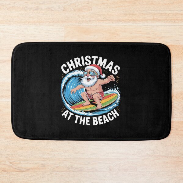 Item preview, Santa Surfing Christmas In July Summer Christmas designed and sold by RayhendersonArt.