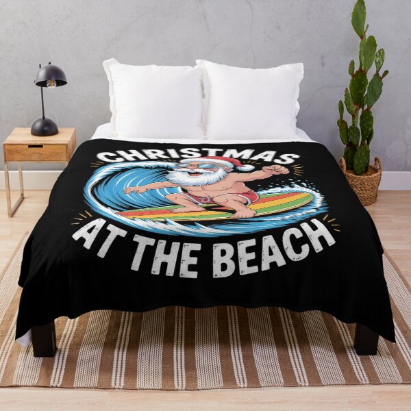 Item preview, Santa Surfing Christmas In July Summer Christmas designed and sold by RayhendersonArt.