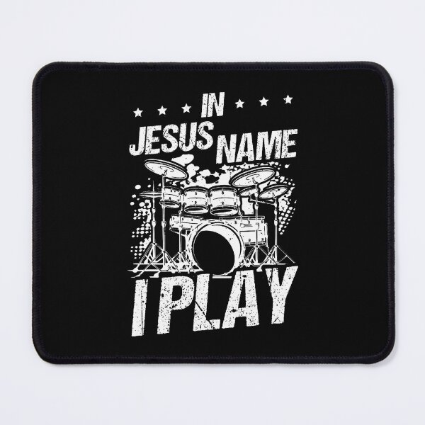 Item preview, In Jesus Name I Play Christian Drummer Instrument Musican designed and sold by KelseyYasuko.