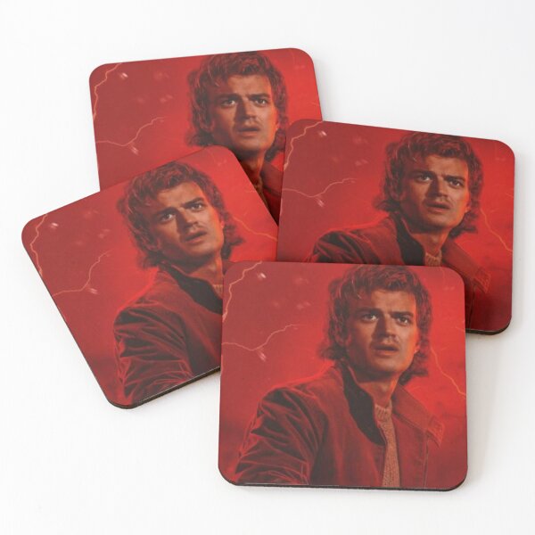 Item preview, Stranger Things Season 5 Merch Joe Keery ( Steve Harrington ) :- sticker pack, tshirt, spiral note books, posters, hard cover journals, mugs, tote bags etc / Fan Art designed and sold by TeenLake.