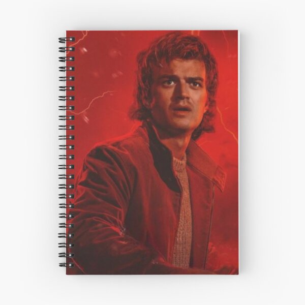 Item preview, Stranger Things Season 5 Merch Joe Keery ( Steve Harrington ) :- sticker pack, tshirt, spiral note books, posters, hard cover journals, mugs, tote bags etc / Fan Art designed and sold by TeenLake.