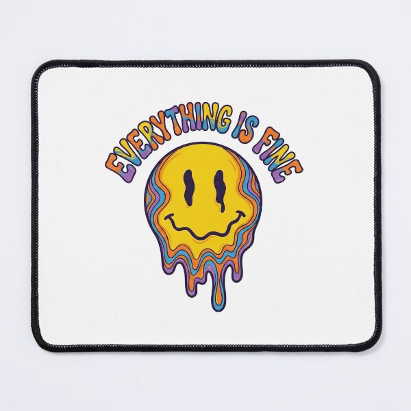 Item preview, Everything Is Fine - Melting Smiley Face designed and sold by WojcikDesigners.