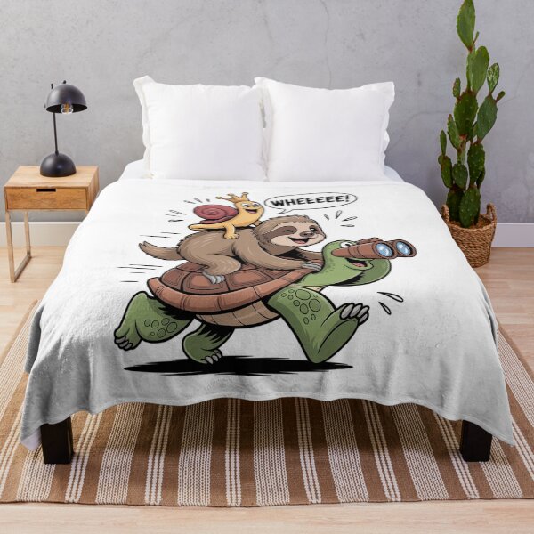 Item preview, Sloth Turtle Snail Piggyback Running Riding Team designed and sold by KonopikaaArt.