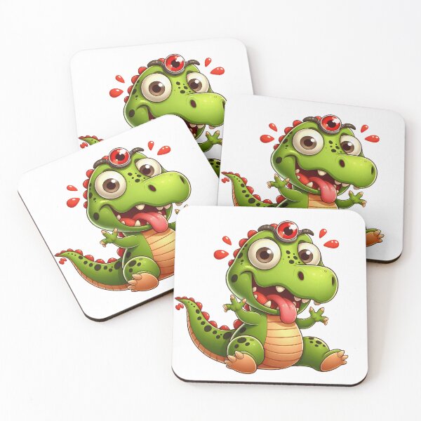 Item preview, Cute Doctor Dinosaur Cartoon – Funny Green Dino with Head Mirror Adorable Medical Dino Illustration designed and sold by LunaPixelStudio.