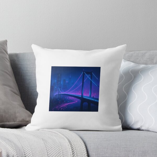 Item preview, Neon Crossing – Cyberpunk Bridge Over the Future City designed and sold by ZoviraDesigns.
