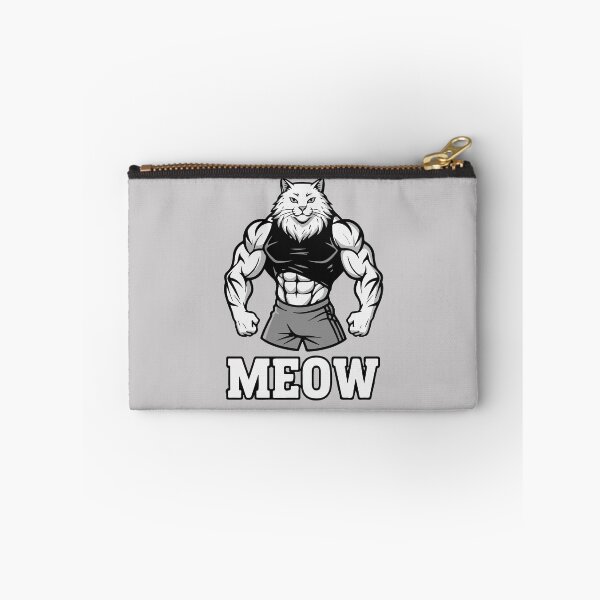 Item preview, Strong Cat Bodybuilder Design Meow designed and sold by WAMTEES.