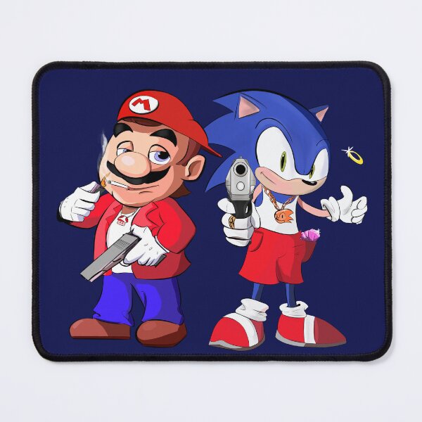 Item preview, Fan Art: Gangster Sonic & Mario | Cool Crossover Drawing designed and sold by Squaringa.