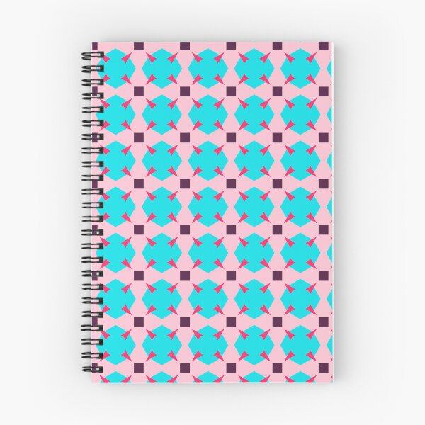 Item preview, Stunning  Pink Cross Tangerine Striped  Blue Herringbone Geometric Abstract Pattern designed and sold by RoyalStarsPatts.