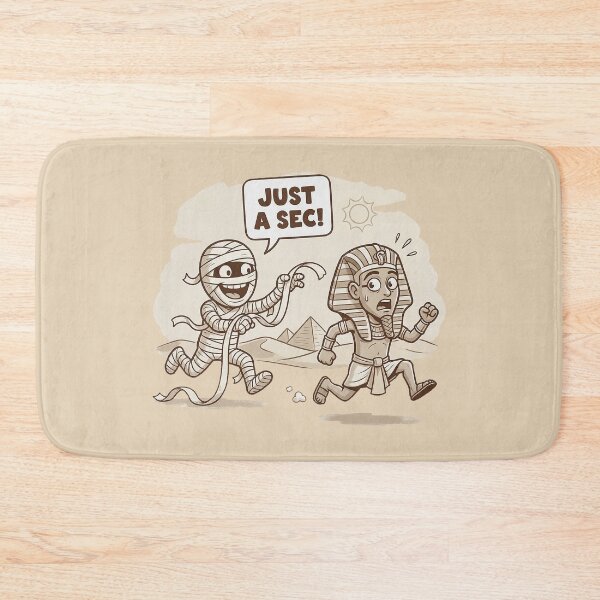 Item preview, Funny Mummy Chasing Scared Pharaoh - Just A Sec! designed and sold by zzz888.