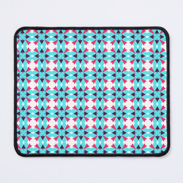 Item preview, Cute Pink Cross Fishbone Kite Interlocking Geometric Abstract Pattern Blue  designed and sold by RoyalStarsPatts.