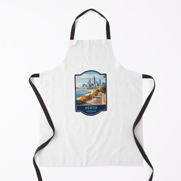 Artikelvorschau, Perth Australien – Küstenstadt Skyline, Swan River & Sonnenuntergang Illustration Sticker entworfen und verkauft von Suzy Perez Art.