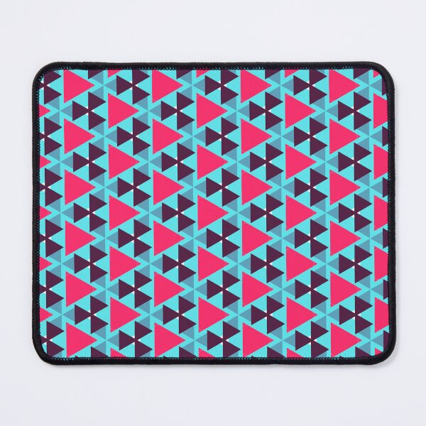 Item preview, Cute Triangle Fishbone Subway Herringbone  Geometric Abstract Pattern Blue Pink designed and sold by RoyalStarsPatts.