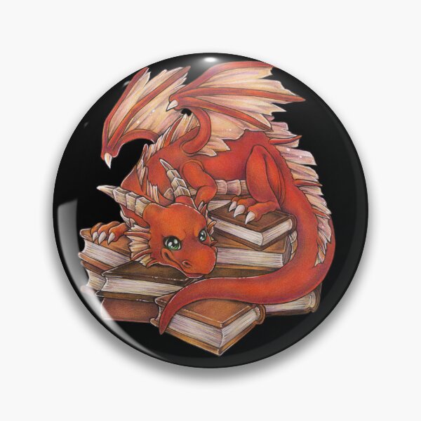 Item preview, Cute red dragon on a stack of books gift designed and sold by ZadzeneaArt.