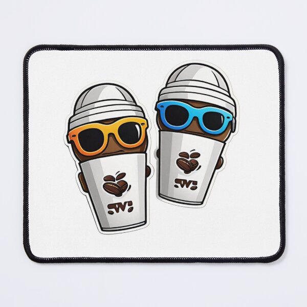 Item preview, Two coffee cup sticker  designed and sold by PixJaipal.