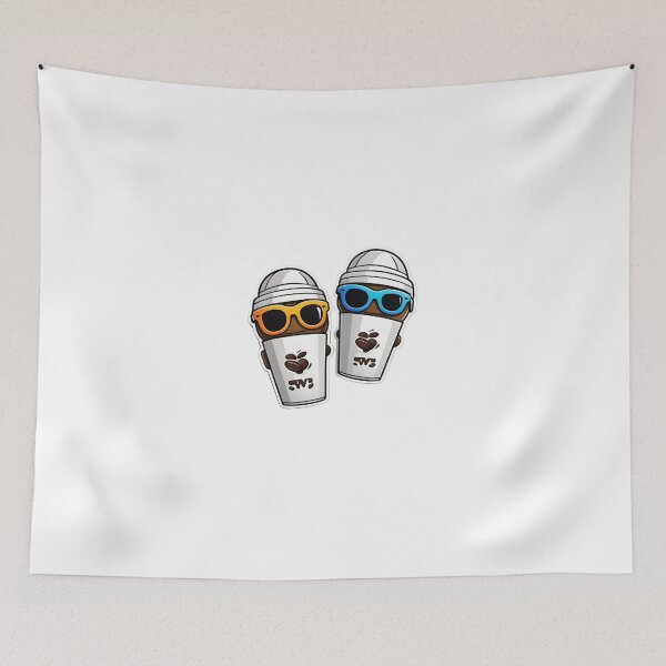 Item preview, Two coffee cup sticker  designed and sold by PixJaipal.