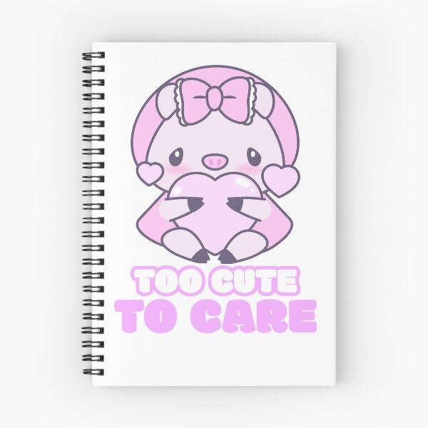 Item preview, Too Cute to Care Kawaii Pig Pink Aesthetic Cute Girly Design designed and sold by FusionTeeDesign.