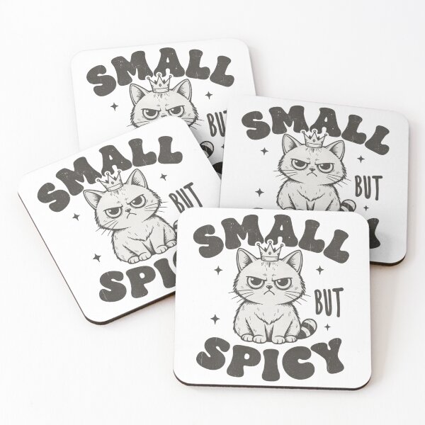 Item preview, Small But Spicy Angry Cat Art | Funny Pet Attitude Saying | Kitten Humor Sticker, T-Shirt & Mug designed and sold by ZEPHYR_LABEL.