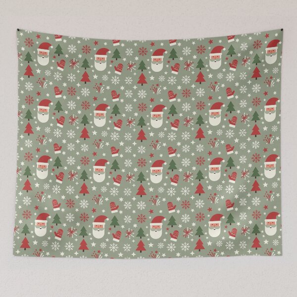 Item preview, Santa Seamless new year Pattern designed and sold by Meemaart.