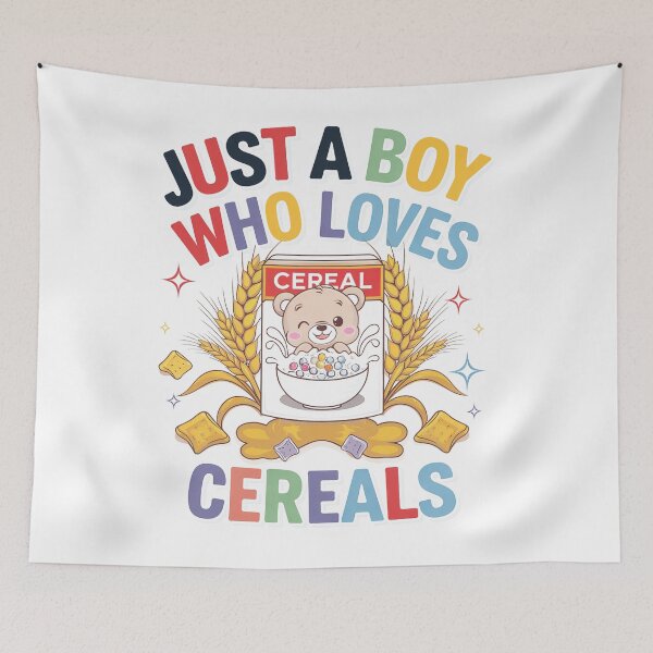 Item preview, Just A Boy Who Loves cereals Cute Breakfast designed and sold by LKappa3Faber.