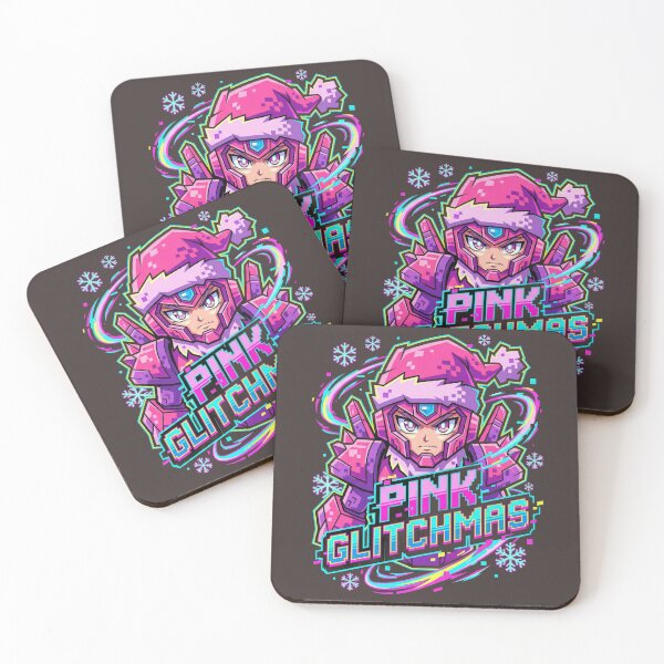 Item preview,  Pink Glitchmas Santa Claus with Retro Pixel Art designed and sold by Thaivi Design.
