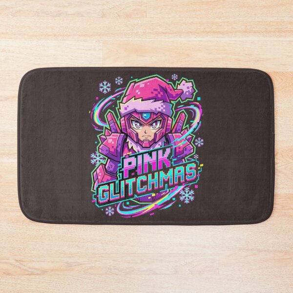 Item preview,  Pink Glitchmas Santa Claus with Retro Pixel Art designed and sold by Thaivi Design.