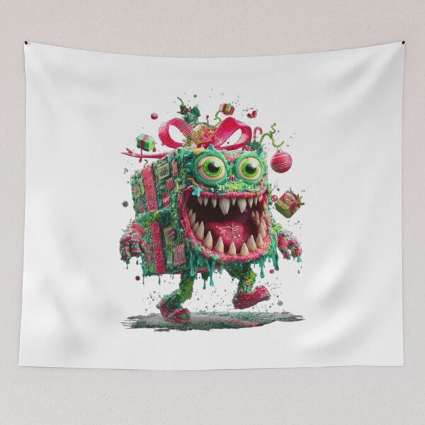 Item preview, Cursed Christmas Gift Box Monster designed and sold by AlexLineArt.