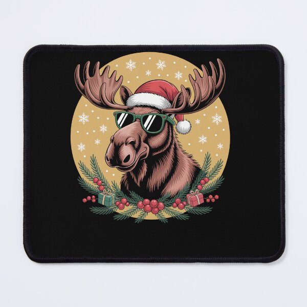 Item preview, Sunglasses Christmas Moose Bringing The Holiday Vibes designed and sold by StephenDDArt.