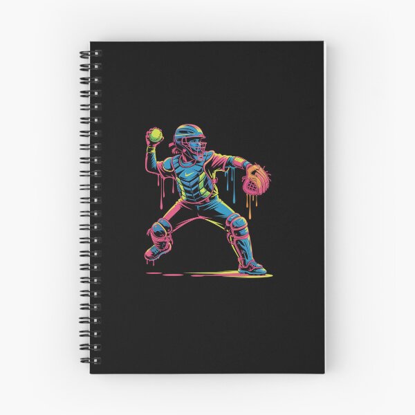 Item preview, Softball Catcher Colorful Drip designed and sold by RayhendersonArt.