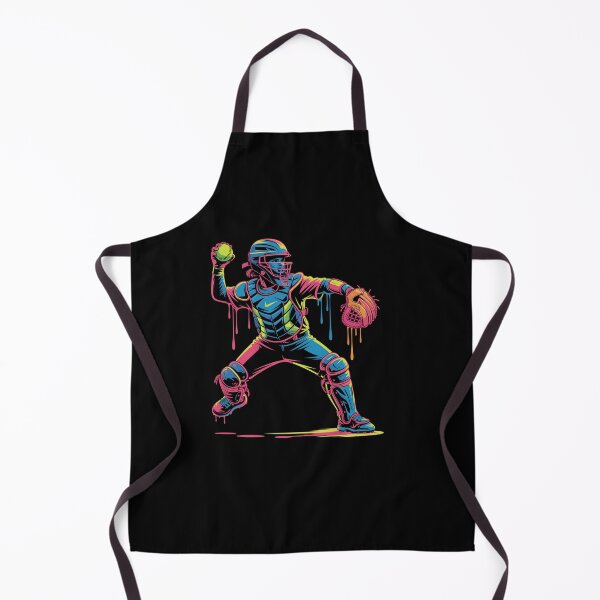 Item preview, Softball Catcher Colorful Drip designed and sold by RayhendersonArt.