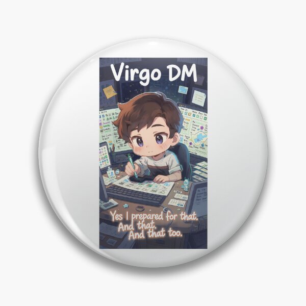Artikelvorschau, Jungfrau DM – Präzise Dungeon Master Sticker Männer entworfen und verkauft von RpgTools.