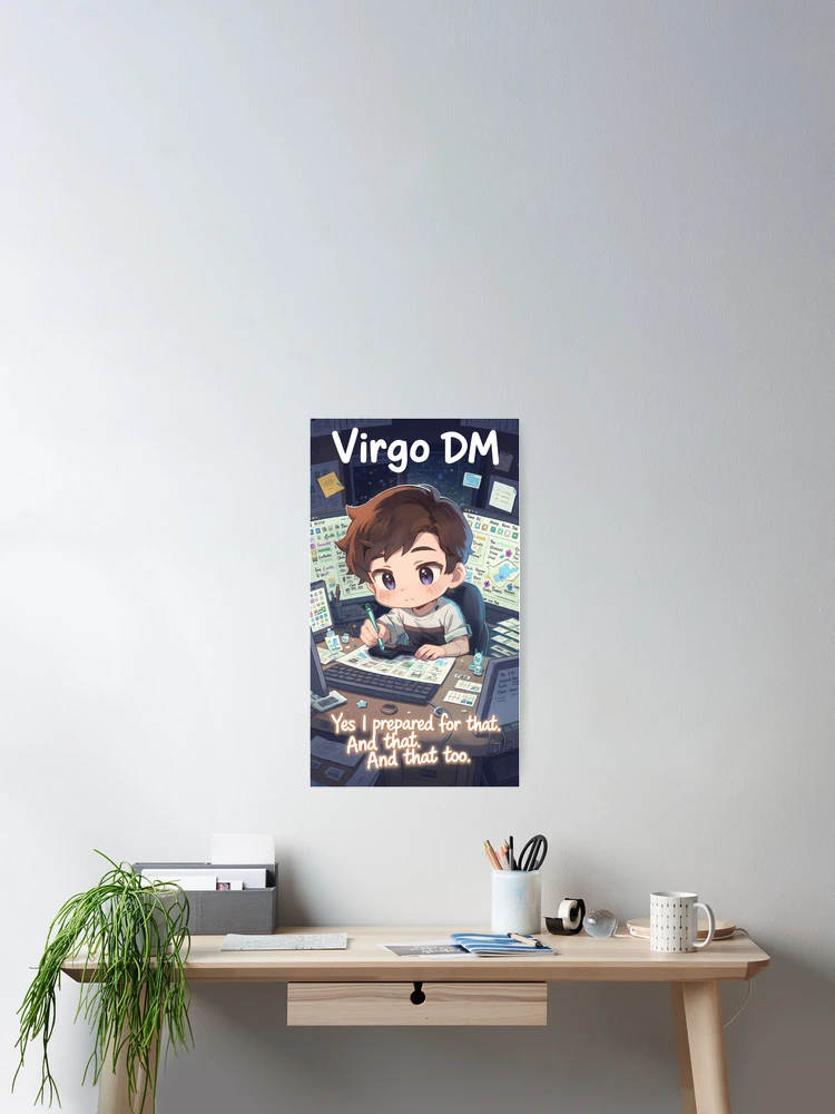 Thumbnail 2 of 3, Poster, Virgo DM – Precise Dungeon Master Sticker Men designed and sold by RpgTools.