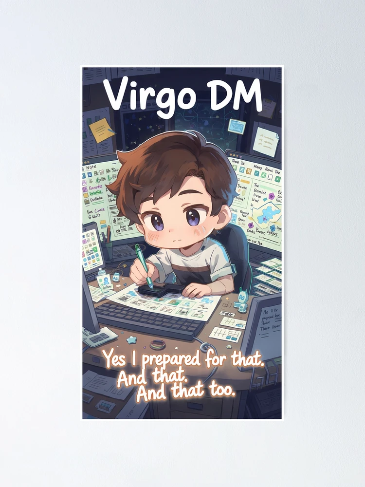 Thumbnail 1 of 3, Poster, Virgo DM – Precise Dungeon Master Sticker Men designed and sold by RpgTools.