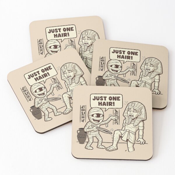 Item preview, Funny Mummy Plucking Scared Pharaoh's Leg Hair - Just One Hair! designed and sold by zzz888.