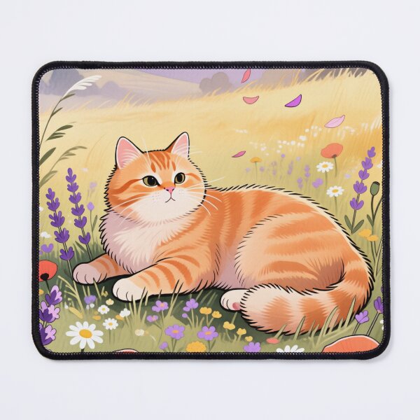 Item preview, Cat Among Wildflower Fields at Dusk designed and sold by MissKoalaJY.