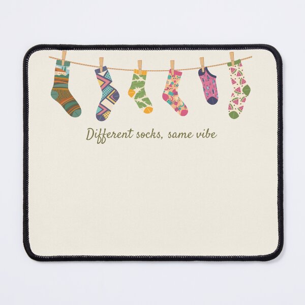 Item preview, Different Socks, Same Vibe – Cute Mismatched Socks Illustration designed and sold by RokaWorld.