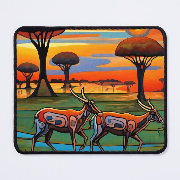 Item preview, Antelopes crossing the Savannah designed and sold by George Hutton Hunter.