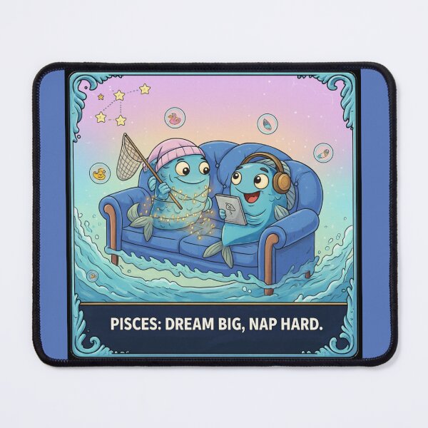 Item preview, Pisces Zodiac Dreamer – Funny Horoscope Cartoon Tee by HoloInverse designed and sold by HoloInverse.