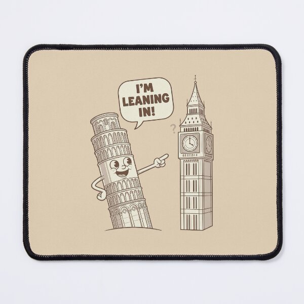 Item preview, Funny Leaning Tower of Pisa vs Big Ben - Leaning In Pun designed and sold by zzz888.