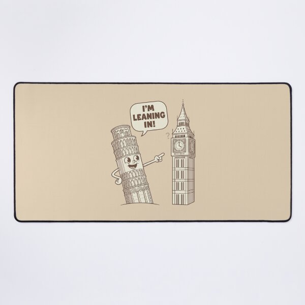 Item preview, Funny Leaning Tower of Pisa vs Big Ben - Leaning In Pun designed and sold by zzz888.