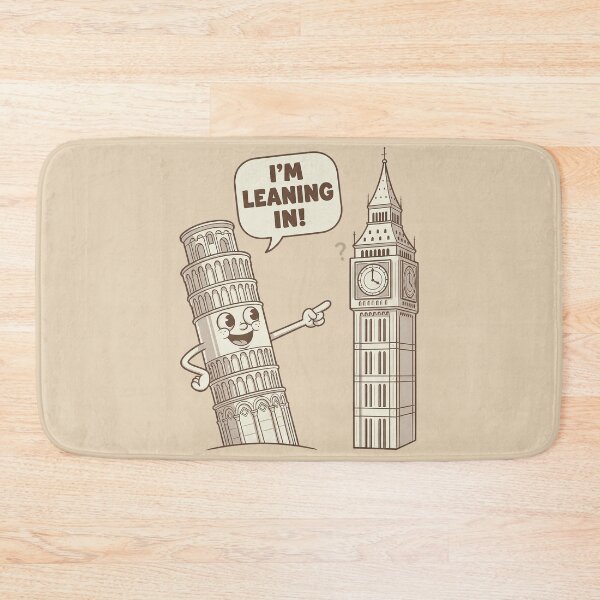 Item preview, Funny Leaning Tower of Pisa vs Big Ben - Leaning In Pun designed and sold by zzz888.