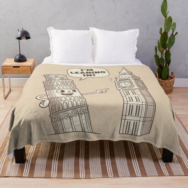 Item preview, Funny Leaning Tower of Pisa vs Big Ben - Leaning In Pun designed and sold by zzz888.