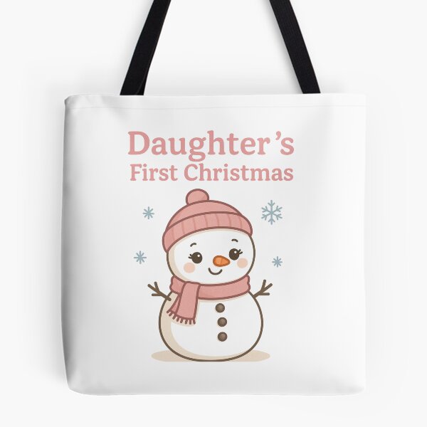 Artikelvorschau, Niedliche Schneemann-Illustration für das erste Weihnachtsfest meiner Tochter – passendes Set erhältlich entworfen und verkauft von StudioWhitworth.